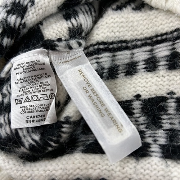 Ann Taylor LOFT Fair Isle Sweater Poncho XS - Picture 5 of 5